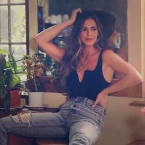 Fletch velvet ribbed  bodysuit xs